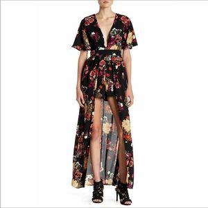 Socialite Black Floral Maxi Dress